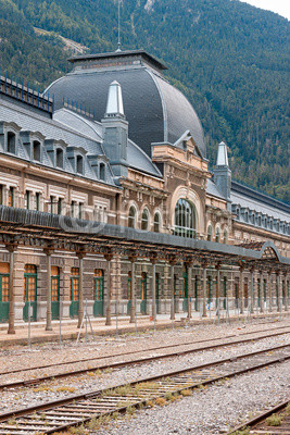 Abandoned railway station of Canfranc, Huesca, Spain