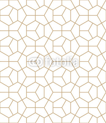 Abstract geometry gold deco art hexagon pattern