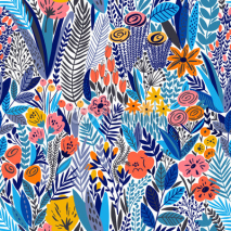 Fototapety Tropical seamless floral pattern