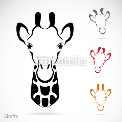 Vector image of an giraffe head