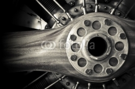 Fototapety wooden aircraft propeller and engine cylinders