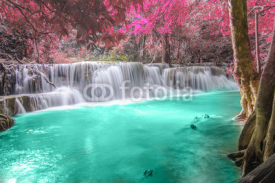 Fototapety Deep forest Waterfall in Kanchanaburi