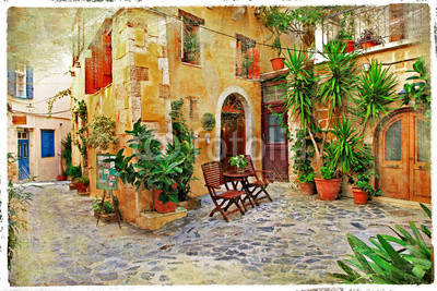 Chania,Crete- old charming streets