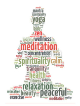Fototapety Words illustration of a person doing meditation