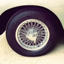 Fototapety close-up of vintage car wheel, retro style
