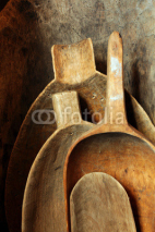 Naklejki antique wooden utensils