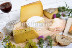 Fototapety assortiment de fromages français
