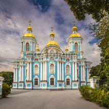 Naklejki St. Nicholas Naval Cathedral in St. Petersburg, Russia