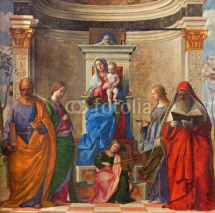 Naklejki Venice - Madonna by Giovanni Bellini in San Zaccaria church.