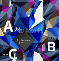 Triangle mosaic vector abstract template