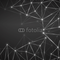 Fototapety Abstract geometric background with connecting dots and lines. Modern technology concept. Polygonal structure