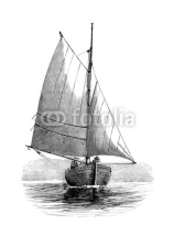 Obrazy i plakaty Sailling Boat - Voilier - 19th century