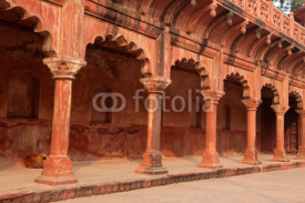Naklejki Architectural detail at the entrance to the famous Taj Mahal, Agra, India