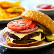 Fototapety Hamburger con pomodoro