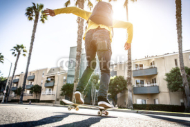 Obrazy i plakaty Skater in action in Los angeles