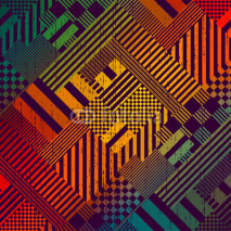 Naklejki Colorful Tech Pattern