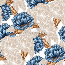 Obrazy i plakaty Seamless Graphic flower pattern