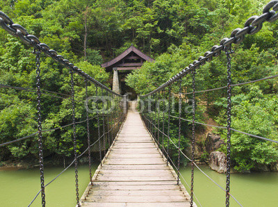suspension bridge over asian river