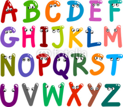 Obrazy i plakaty Funny Capital Letters Alphabet