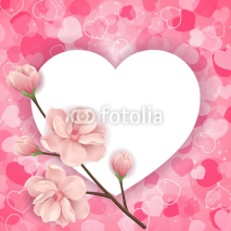Heart Shaped Frame and Twig with Flowers