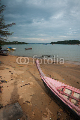 Long-tail boat on the beach, Phuket, Thailand