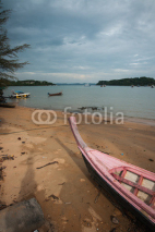 Fototapety Long-tail boat on the beach, Phuket, Thailand
