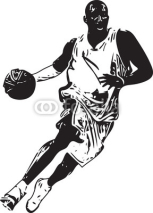 Naklejki Sketch of basketball player