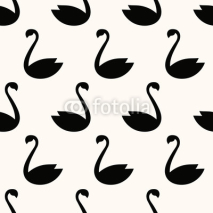 Fototapety seamless swan pattern