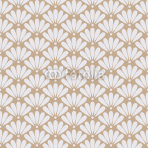 Seamless beige oriental floral pattern vector