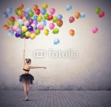 Fototapety Dancer with balloons