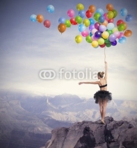 Naklejki Dancer with balloons