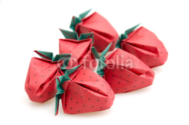Naklejki Origami Strawberries