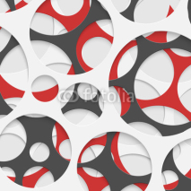 Obrazy i plakaty Abstract Circles Geometric Background. Vector Illustration.