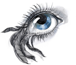 Fototapety feather eye (series C)