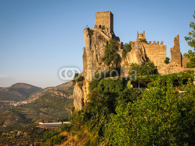 Ancient castle on the rock, La Iruela, Andalusia, Spain