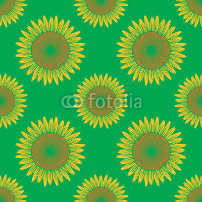 seamless sun flower pattern vector