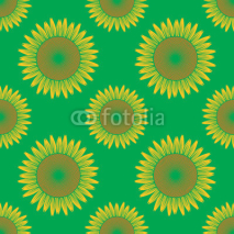 Naklejki seamless sun flower pattern vector