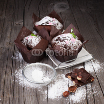 Fototapety Fresh chocolate muffins