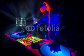 Obrazy i plakaty sexy neon uv glow DJ