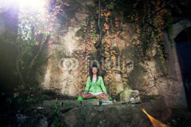 Fototapety woman practice yoga outdoor