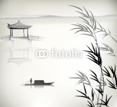 Naklejki Chinese landscape painting