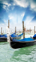Fototapety Detail of Gondola in Venice