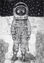 Naklejki amazement astronaut