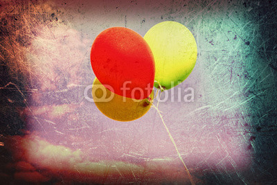 Kolorowe balony w stylu retro