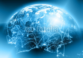 Fototapety Physical world map illustration. Elements of this image furnished by NASA