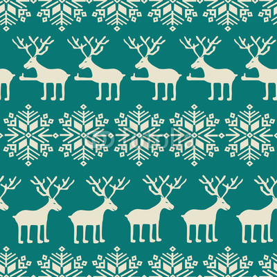 Seamless pattern of deers