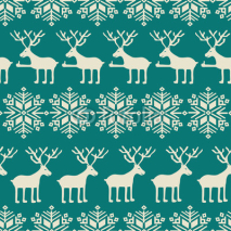 Naklejki Seamless pattern of deers