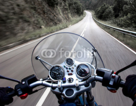 Fototapety Motorcycle rider view