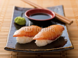 Fototapety Smoked Salmon Sushi Nigiri