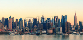 Naklejki New York City sunset